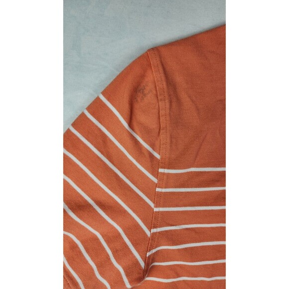 Vintage Tommy Hilfiger Men’s Polo Shirt XL – Orange/White Striped, Short Sleeve - Picture 8 of 8